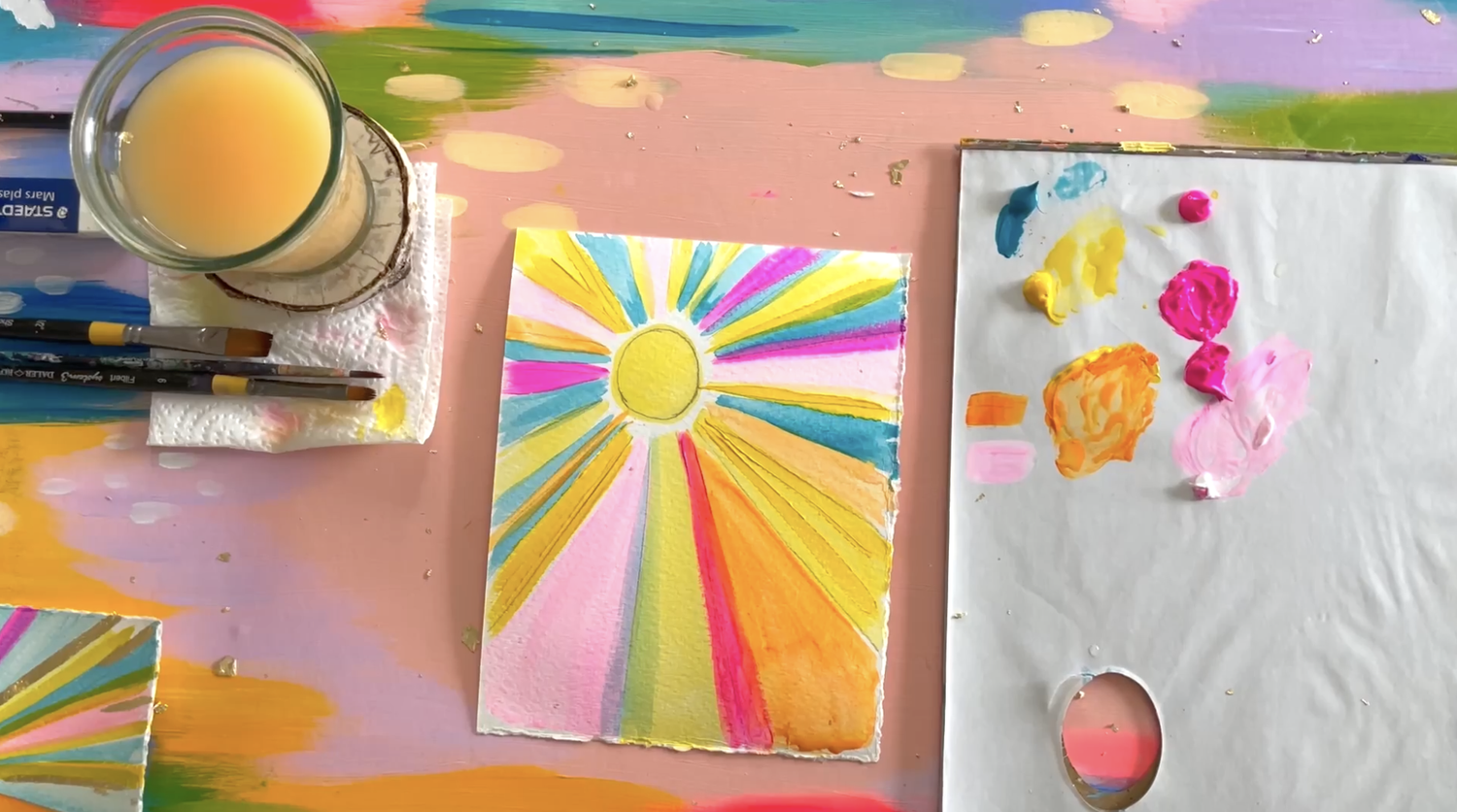 Acrylic Sun Painting Tutorial Ettavee